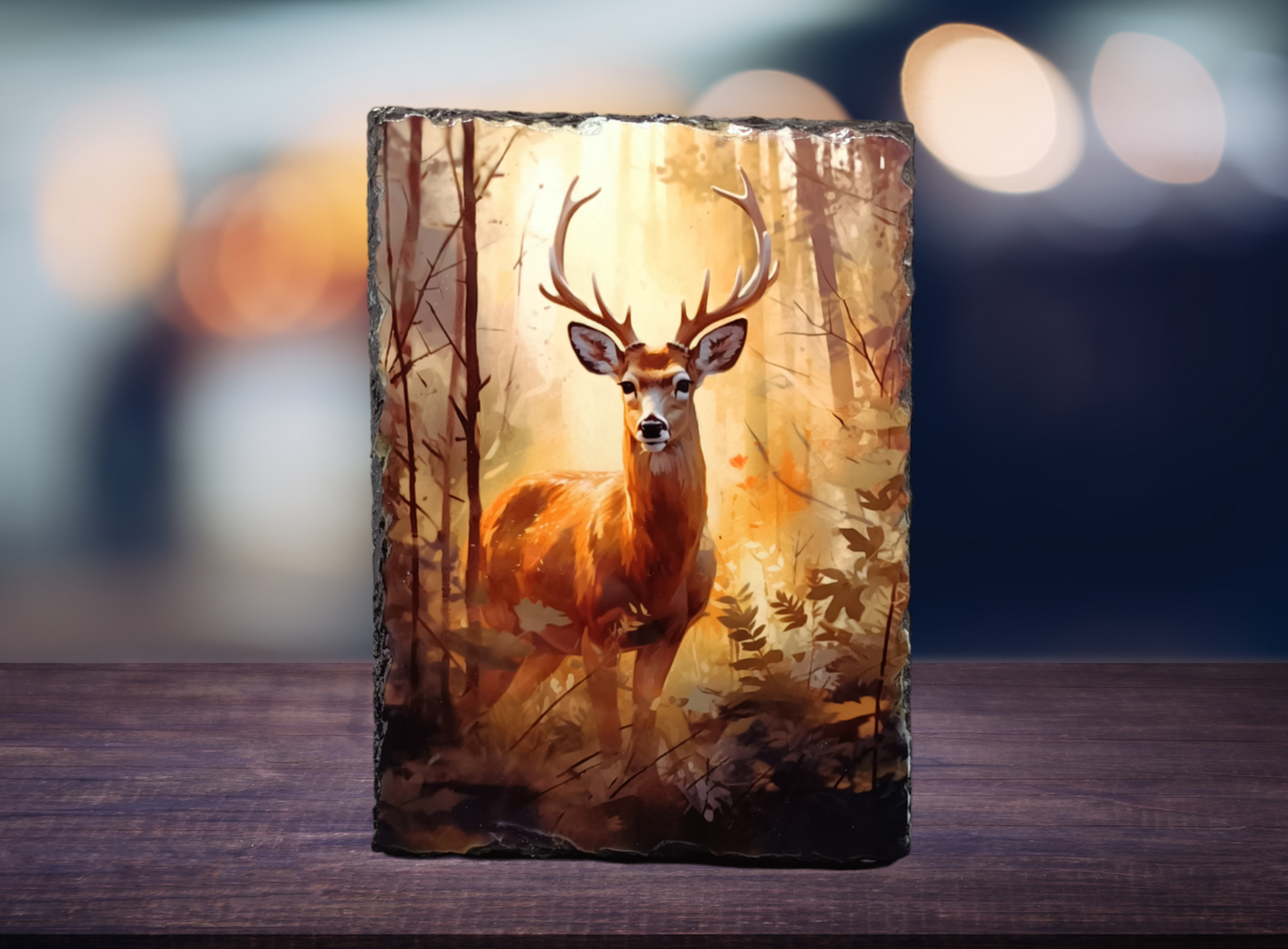 Autumn Deer Slate Art