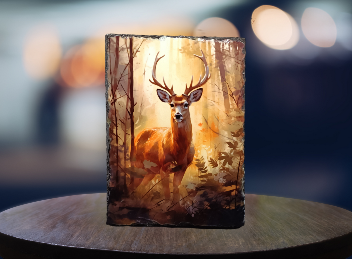 Autumn Deer Slate Art