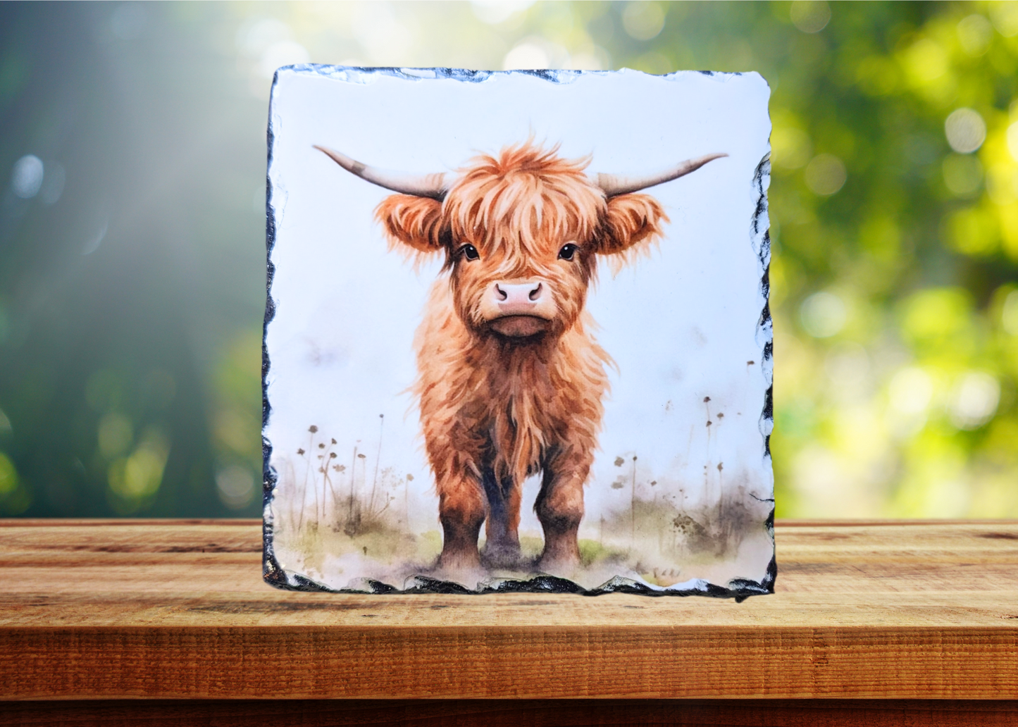 Baby Cow Henry Slate Art