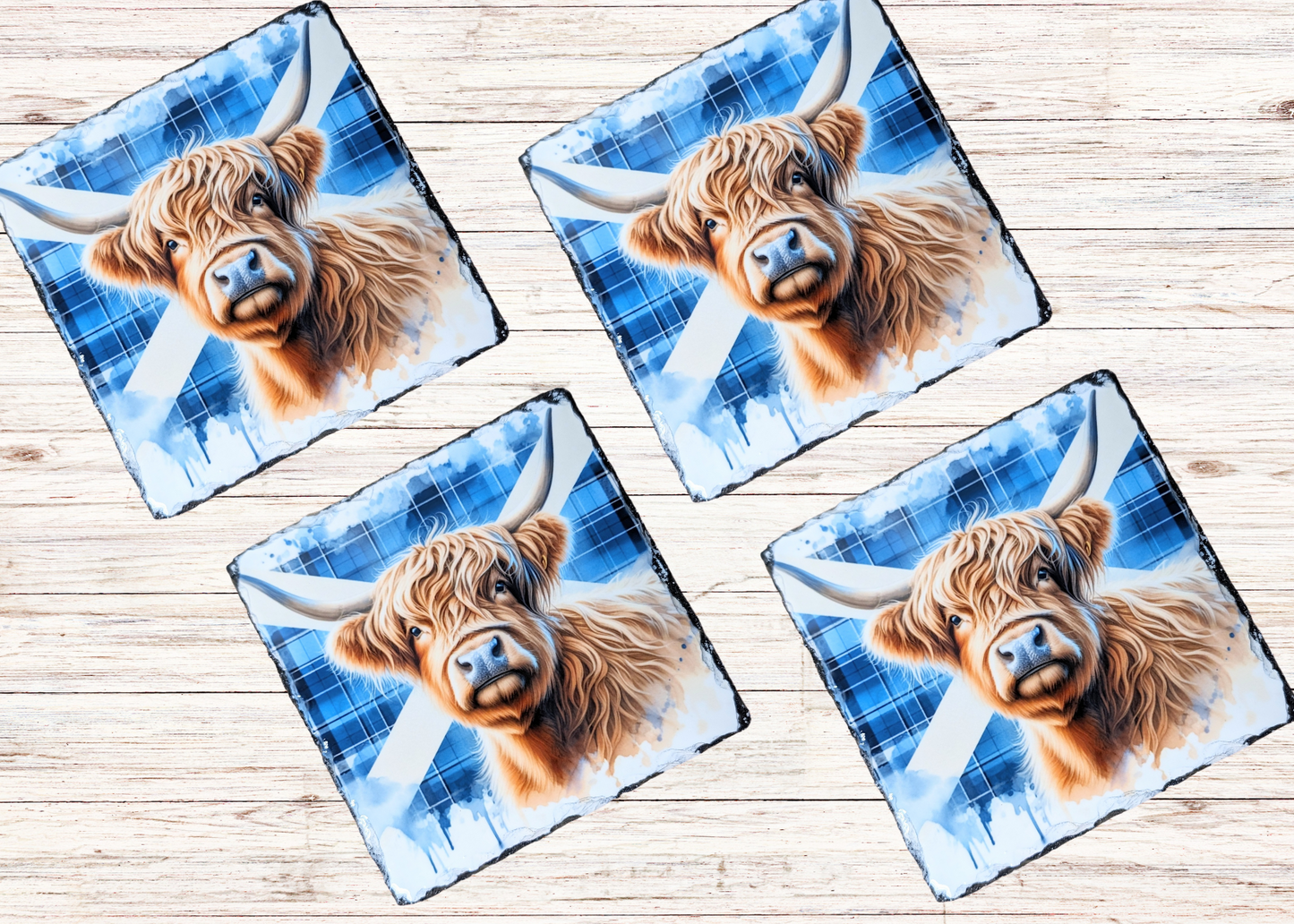 Scottish Highland Cow Slate Coaster