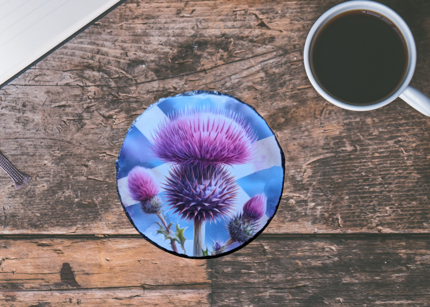 Thistle Slate Coaster