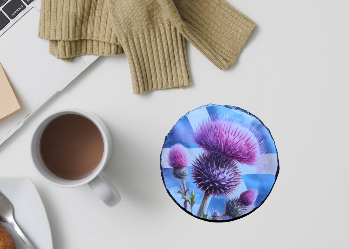 Thistle Slate Coaster