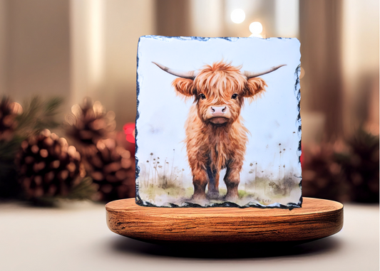 Baby Cow Henry Slate Art