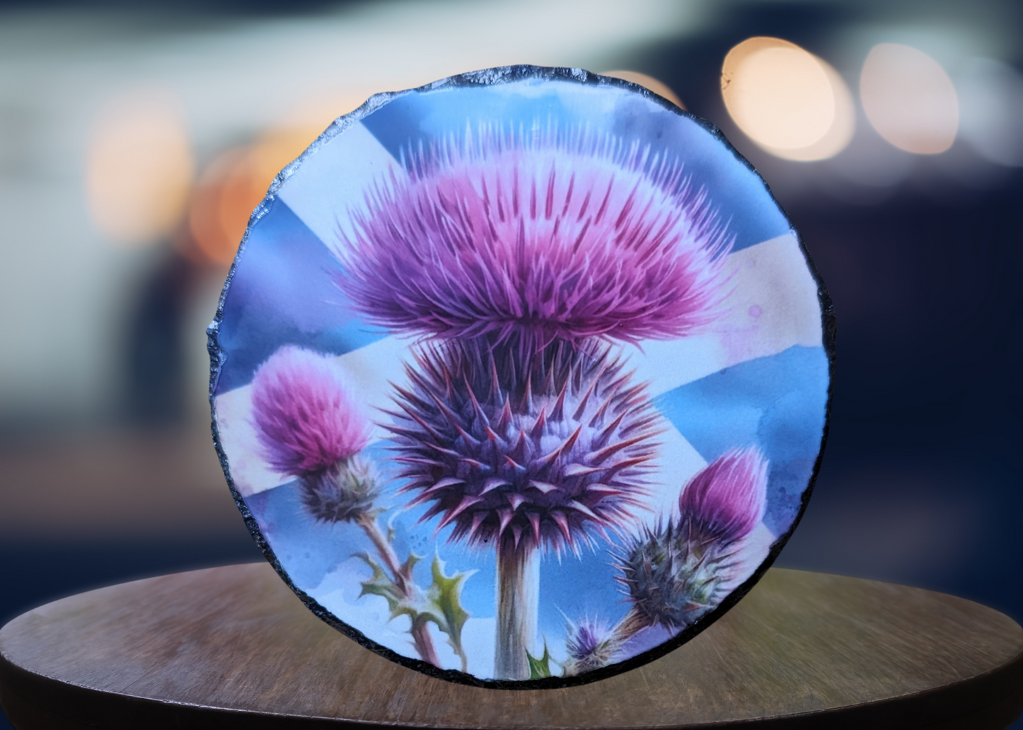 Round Thistle Slate Art