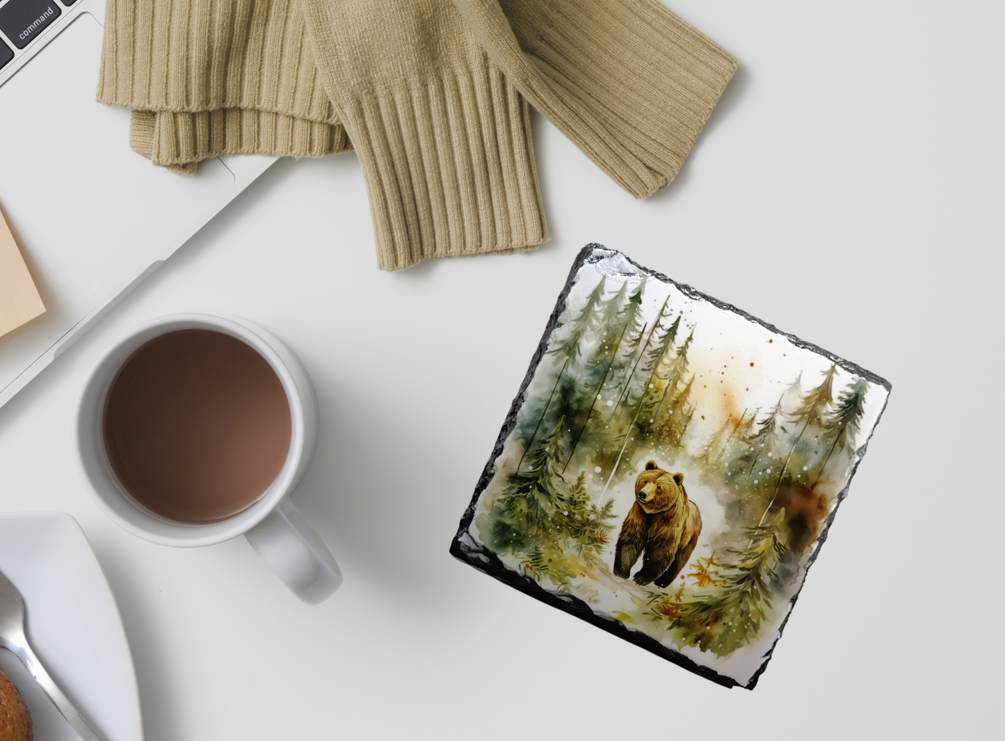 Bear Slate Coaster