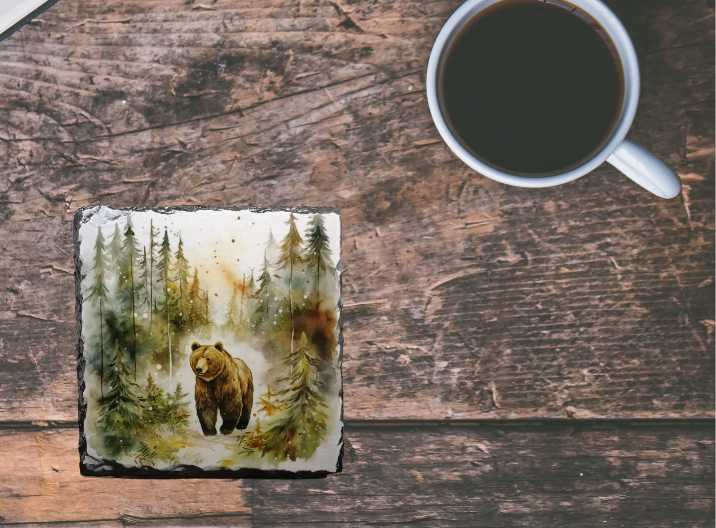 Bear Slate Coaster