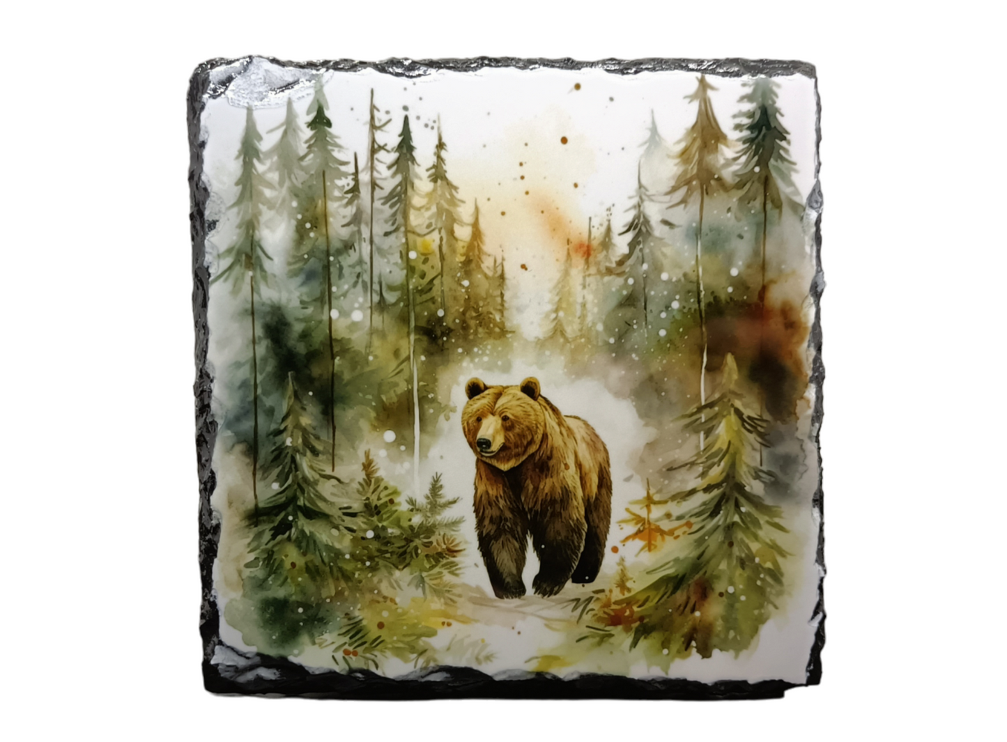 Forest Bear Slate Art