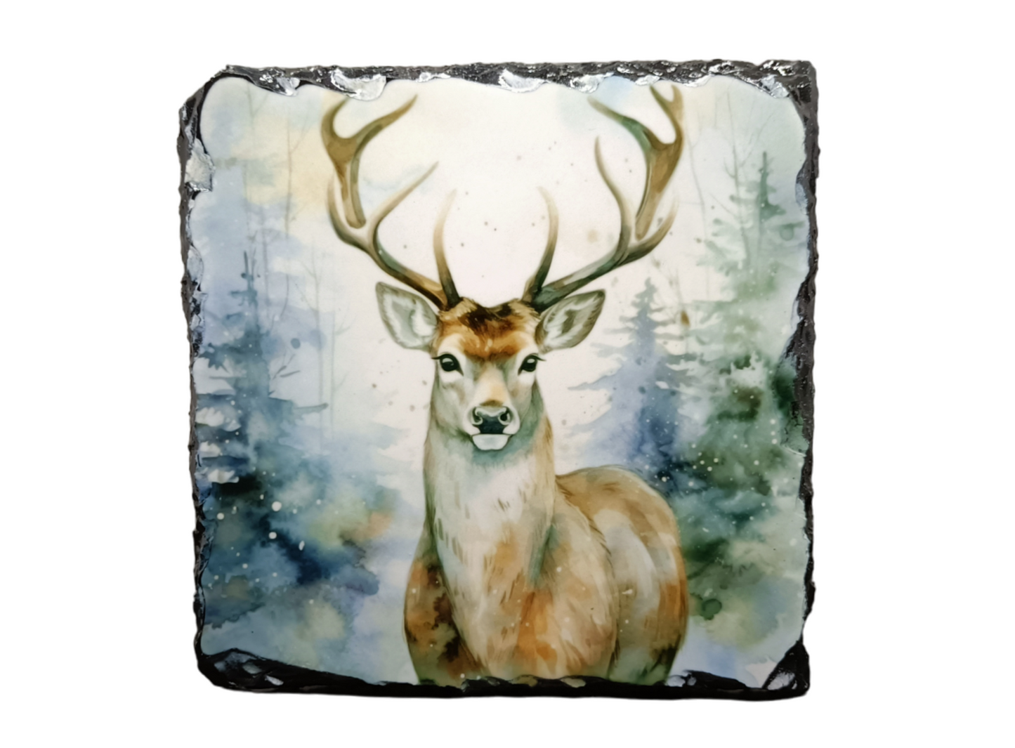 Blue Stag Slate Coaster