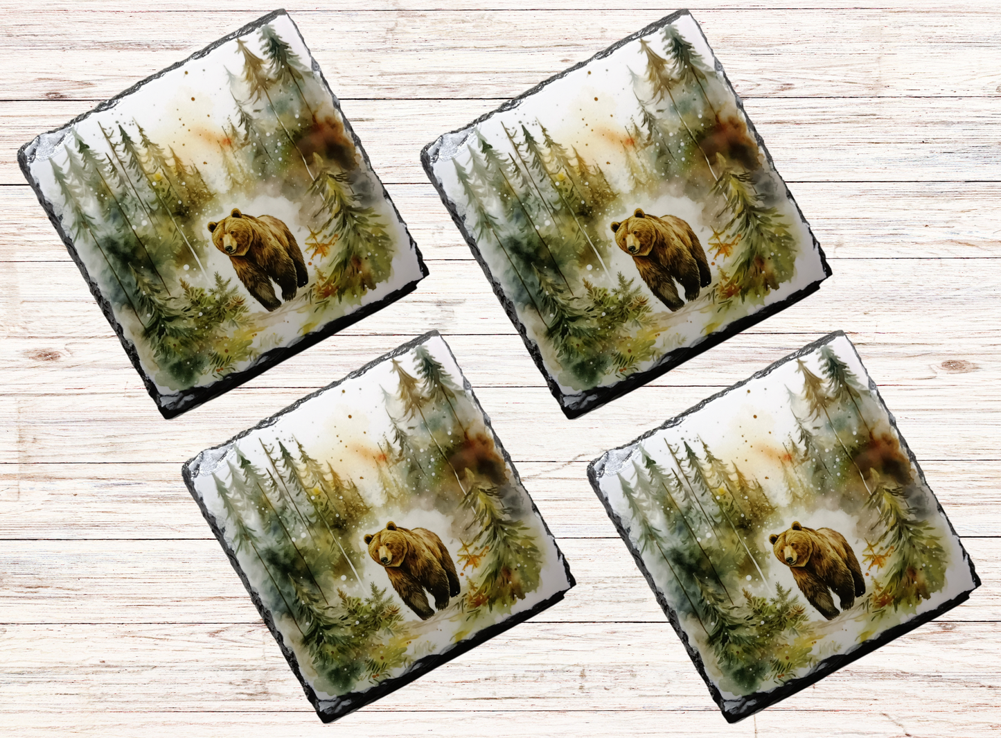 Bear Slate Coaster