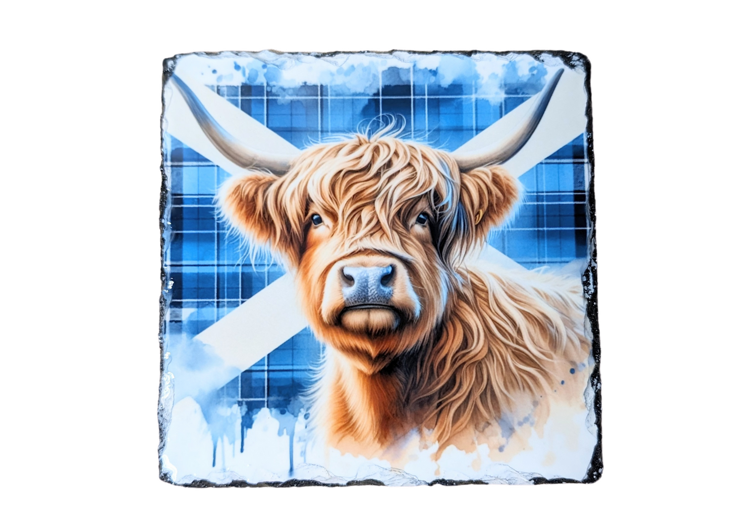 Scotland Highland Cow Slate Art